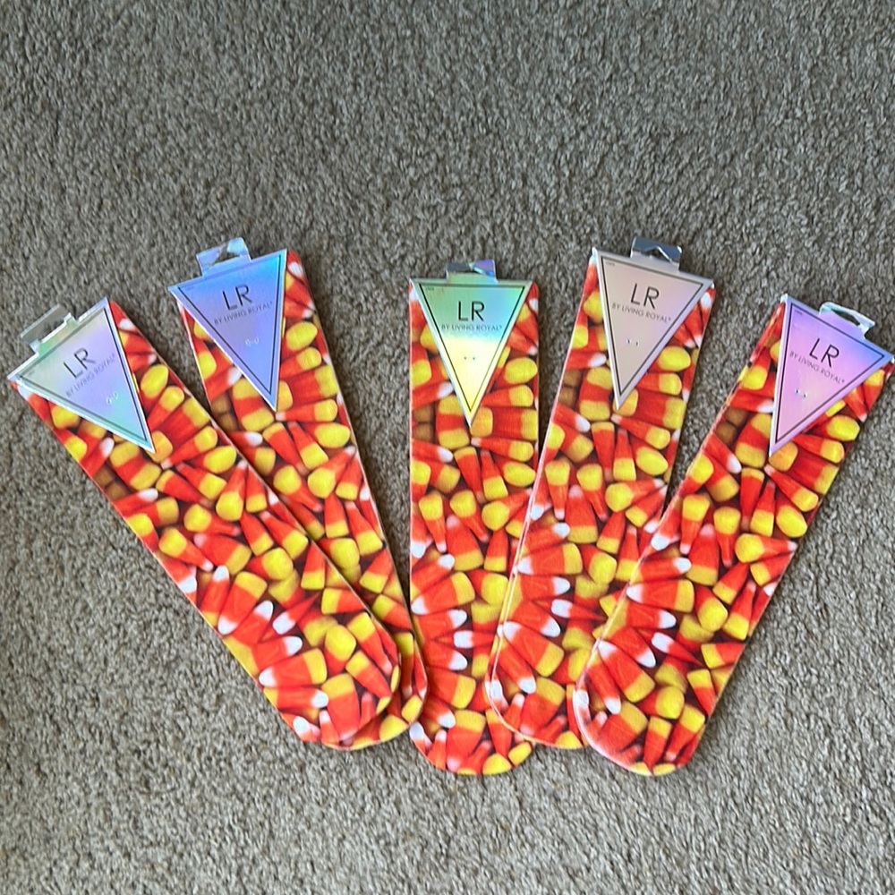 Candy corn socks!